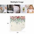 thumbnail image 5 of Cloth Napkins Set of 6 - 20x20 Inches, Watercolor Roses Washable Reusable Table Napkins, Spring Flowers Leaves Butterflies Light Beige Soft Absortbent Dining Napkin for Party Wedding Hotel Restaurant, 5 of 8