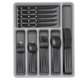 thumbnail image 1 of Juego de cubiertos martillados de 49 piezas con organizador, cubiertos de acero inoxidable de alta resistencia para 8, juegos de cubiertos con cuchillos para carne, a prueba de óxido, pulido espejo,, 1 of 6