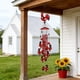 thumbnail image 1 of Gallo Rojo de Metal, Animales de Pollo, Hierro Forjado, Tubo de Aluminio, Carillón de Viento, Decoración para Patio y Exterior, 1 of 7