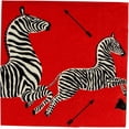thumbnail image 3 of Caspari Entertaining Cocktail Napkins, Zebras Red, Pack of 20, 3 of 8