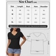thumbnail image 3 of Women's Slim Fit Crew Neck T-Shirt Summer Short Sleeve Casual Tee, 3 of 5