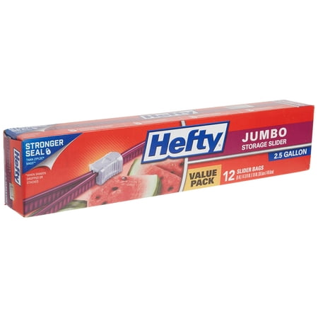 Hefty Jumbo Slider Storage Slider Bag (Pack of 6)
