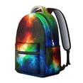 thumbnail image 3 of Starry Night Celestial Students Backpack Galaxy Outer Space Nebula Cosmic Design, Lightweight and Wear-Resistant School Bag, 3 of 5