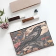 thumbnail image 6 of Hirioo Moonlit Crow Blossoms for Paper Reusable Cosmetic Bag Zipper Encouragement Travel Pouch Toiletry Bag for Women Girls, 6 of 7