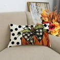 thumbnail image 3 of Fall Pillow Covers 20x30 Inch,Polka Dot Pumpkin Pillows Decorative Throw Pillows,Thanksgiving Autumn Outdoor Lumbar Pillow Case Decorations for Home Orange(30-12), 3 of 3