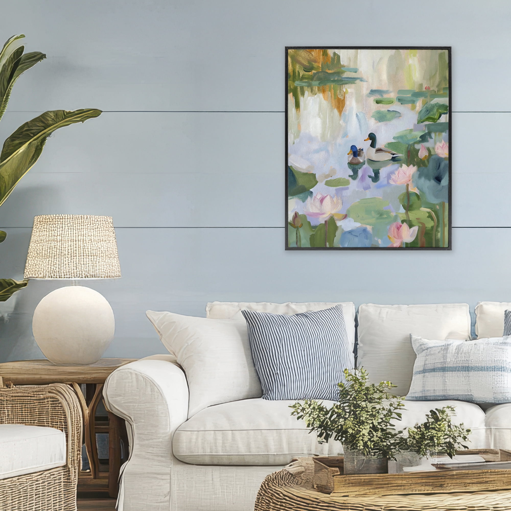Stupell Industries Duck Pond During Tranquil Morning Black Framed Giclee Art, design by The Prints Vibe