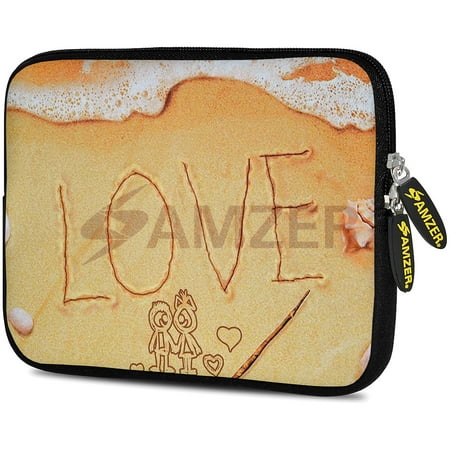 Tpu Sleeve - Designer Universal 10.5 Inch Neoprene Sleeve Pouch for Apple iPad 9.7 iPad Air 1 2 iPad Pro 9.7 - Surf Love (Fit with Smart Folio Skin TPU Cases)