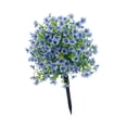 thumbnail image 1 of Bola de flores violetas artificiales, arbusto de vegetación artificial para jardín con estaca de tierra Azul, 1 of 9