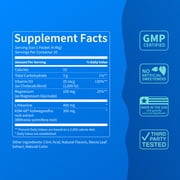 Nello Supercalm Drink Mix - Ashwagandha KSM 66, Magnesium Glycinate & L-Theanine Supplement - Ashwagandha Root Extract - Focus and Relaxation Support (20 Travel Packets) - Yuzu Guava