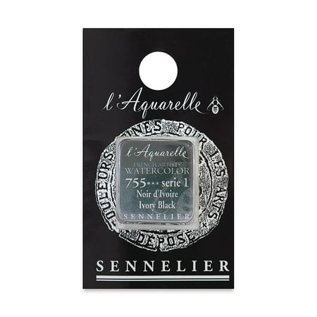 UPC: 3046450114673 | Sennelier French Artists Watercolor – Ivory Black Half Pan