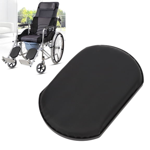Wheelchair Elevated Leg Rest Calf Pad,  Leather Replacement Wheelchair Calf Pads For Most Manual Wheelchairs Black