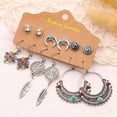thumbnail image 3 of Pendientes Retro Turquesa Bohemios Para Mujer, Pendientes Étnicos, Joyería Vintage, Pendientes Colgantes Bohemios Para Fiestas, Vacaciones Y Uso Diario Scienceny AP006168-01, 3 of 5