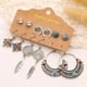 thumbnail image 3 of Pendientes Retro Turquesa Bohemios Para Mujer, Pendientes Étnicos, Joyería Vintage, Pendientes Colgantes Bohemios Para Fiestas, Vacaciones Y Uso Diario Eigraketly AP006168-01, 3 of 5