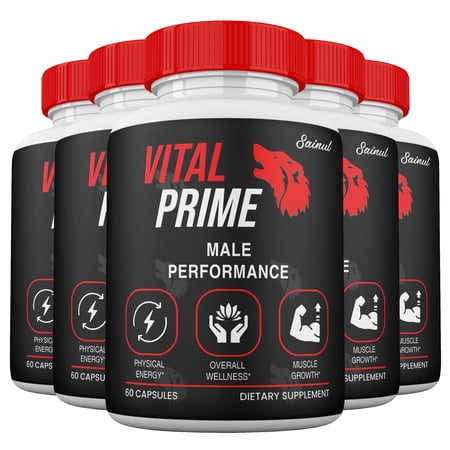 Vital Prime Capsules for Men, Maximum Strength, Vital Prime Male Supplement Pills (5 Pack)