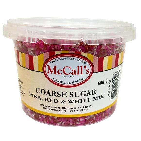 SUGAR COARSE PINK RED & WHITE MIX 500 g
