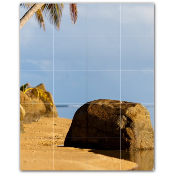 Picture-Tiles.com: Beach Ceramic Tile Wall Mural WAL500045-45L. 32"W x 40"H using (20) 8" x 8" Ceramic Tiles-Satin Finish