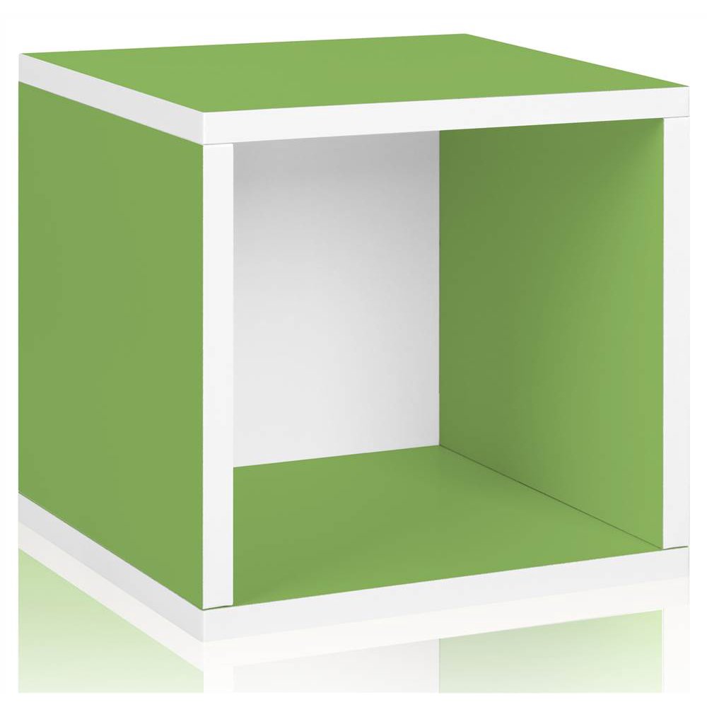 Way Basics Eco Stackable Storage Cube and Cubby Organizer, Green