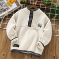 thumbnail image 7 of KYAIGUO Kids Toddler Sweat Top for Boys,Baby Fall Winter Long Sleeve Pullover Active Casual Thickened Warm Big Little Boys Fleece Sweatshirt for 2-12 Years, 7 of 7