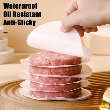 Burger Press Hamburger Patty Paper 200 Sheets - 5.9x5.9 Inch Parchment Patty Separators For Freezing & BBQ Parchment Paper Sheets
