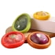 thumbnail image 1 of Set of 4 Reusable Silicone Produce Containers for Fresh Fridge Organization, 1 of 4