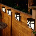thumbnail image 1 of Paquete de 4 luces solares de pared para exteriores – Luces solares para valla – Luces solares LED impermeables para jardín para valla, patio, puerta de entrada, escaleras, patio y entrada en blanco c, 1 of 5