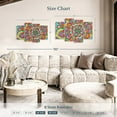 thumbnail image 3 of Elephant Stock Happy Organic Mandala Wall Art - Horizontal Multi Panel Canvas - Living Room Wall Decor - Decor Elements Multi Panel - Red And Green Decor By Hello Angel - 43" x 27", 3 of 4