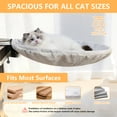 thumbnail image 3 of iFaveorr Cat Desk Bed, Window Desk Cat Hammock Bed, Sturdy Anti-Slip Base Hanging Cat Perch, Large Space Soft Fluffy Cat Bed Holds Up to 45 Lbs for Desktop Table, 3 of 7