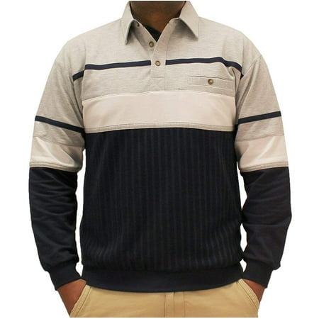 Classics by Palmland Horizontal Stripes Long Sleeve Banded Bottom Shirt