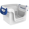 Mainstays Large Stacking Storage Basket, Blue, Set of 2
