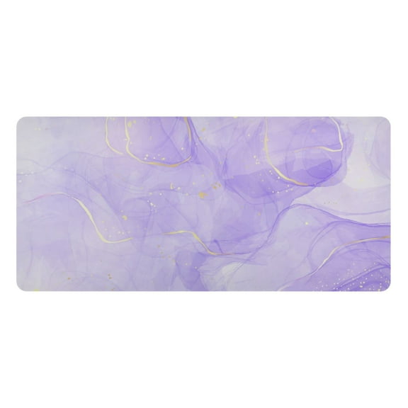 Purple Lavender Liquid Desk Mats Large Mouse Pad Long Keyboard Computer Rubber Base Non-Slip Mats Accessories Decor for Office Home 16.5"x35.4"