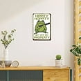 thumbnail image 5 of 1pc Frog Warning Sign Hippity Hoppity Get Off My Property Tin Sign Wall Decor Art Metal Poster Vintage, 5 of 7