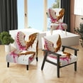 thumbnail image 1 of Designart "Angelic Dusty Pink Wings" Pink Abstract Upholstered Accent Chair - Modern Arm Chair For Living Room, 1 of 7