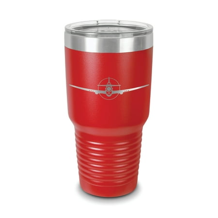 

P-40 Warhawk Tumbler 30 oz - Laser Engraved w/ Clear Lid - Polar Camel - Stainless Steel - Vacuum Insulated - Double Walled - Travel Mug - p40 fighter ground attack aircraft