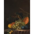 thumbnail image 3 of Johann Daniel Bager 19x24 Black Modern Framed Museum Art Print Titled - Still Life with Grapes, Peaches, Plums and Melon (1800), 3 of 5