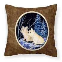 Carolines Treasures SS8395PW1414 Starry Night French Bulldog Fabric Decorative Pillow, 14Hx14W, multicolor