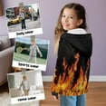 thumbnail image 5 of Uorisanigo Kids Hoodie Hoodes Sweatshirt Soft Zipper Fire Flame Print Hoodies Jacket Lightweight Long Sleeve Shirts Pollover Tops Fashion Clothes School Party Birthday Christmas, 5 of 7