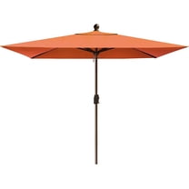 EliteShade Sunumbrella 6.5x10Ft Rectangular Market Umbrella with Ventilation,Rust