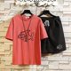 thumbnail image 5 of Conjuntos de pantalones cortos para hombre, ropa nueva a juego, camiseta ajustada para hombre, chándal 5xl, parte superior elástica con gráficos, ropa deportiva holgada, trajes deportivos, 5 of 5