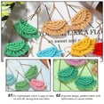 thumbnail image 5 of LEORX 1 Pair Fashion Earrings Bohemian Style Fan Shaped Cloth Lightweight Accessory for Women, 5 of 8