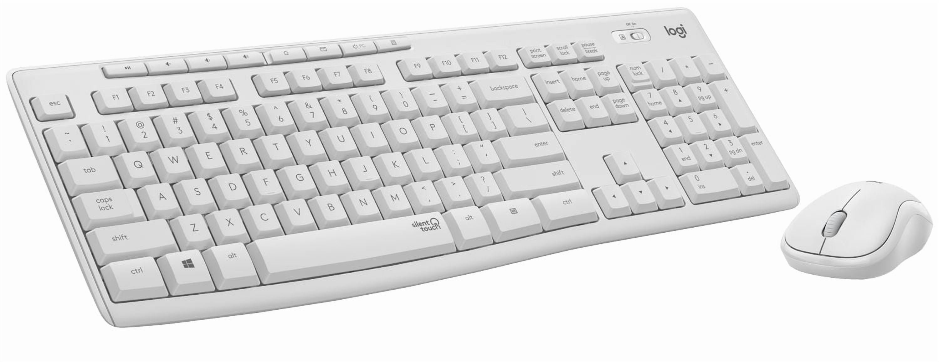 Ensemble sliencieux clavier et souris sans fil Logitech MK295 - Blanc
