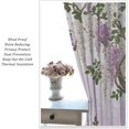 thumbnail image 5 of Purple Floral Kitchen Curtains Wisteria Country Flowers Wood Window Treatments Printed Pattern Living Room Curtains for Girls Women Room Blackout Curtains 52x84 Inch 2 Panels, 5 of 6