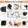 Oyajia Bathroom Hardware Set, 7Piece Stainless Steel Black Bathroom