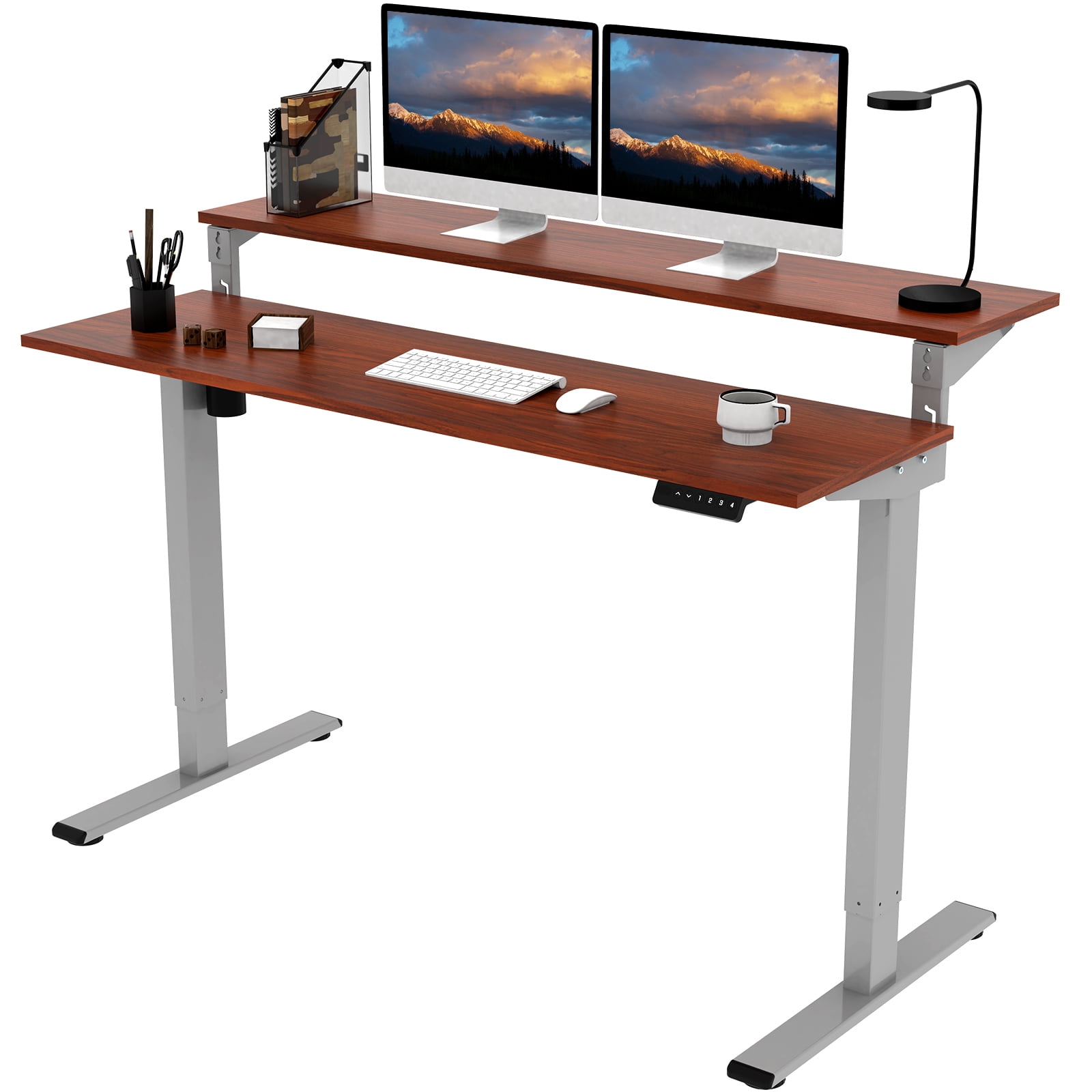 FlexiSpot 55"x28" 2Tier Home Office Height Adjustable Standing Desk