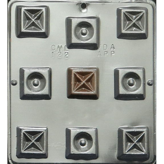 122 Fancy Squares Chocolate Candy Mold