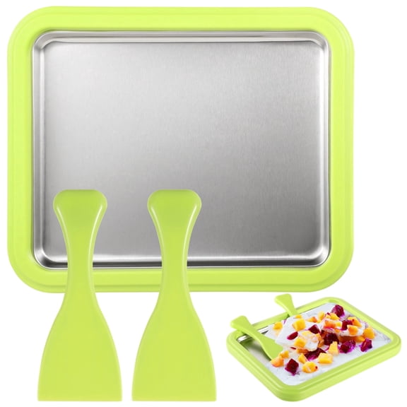 Instant Fun Ice Cream Maker - Stainless Steel DIY Frozen Treat Pan, Quick Gelato & Yogurt Dessert Kit for Family Activities, 10.2 x 8.3 in