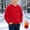 Red, variant on Boys Fleece Crewneck Sweatshirt Long Sleeve Cotton Pullover Sweatshirt for Kids Solid Black Top,Size 3 T