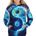thumbnail image 3 of KLL Blue Yin And Yang for Womens Pullover Hoodie with Pocket Hooded Long Sleeve Shirts Sweatshirt for Women-Medium, 3 of 7