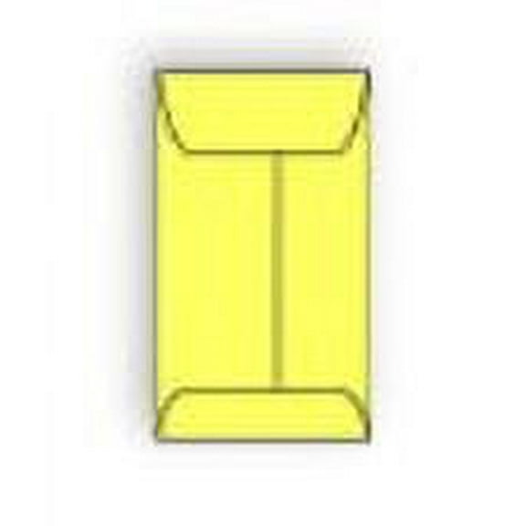 Starburst® Lemon Coin Envelopes, (No. 5-1/2 F) 3-1/8" x 5-1/2", Brightly Colored Sulphite, 24 lb, Recycled, Acid Free, Vellum Finish, Center Seam, No Window - Box of 500 Envelopes