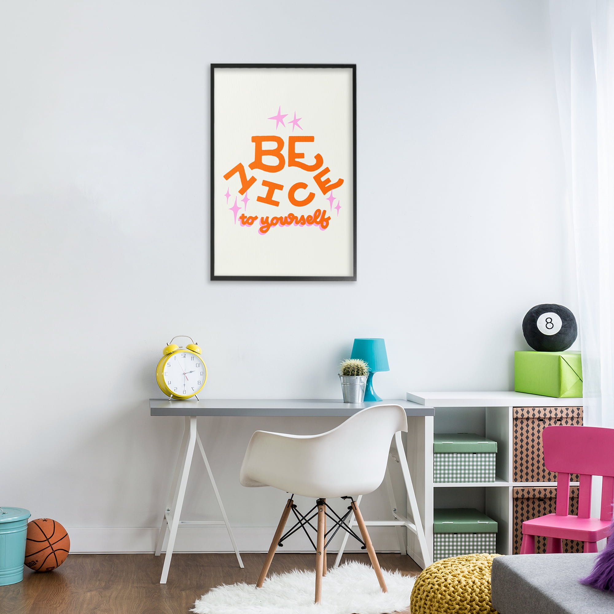 Stupell Industries Be Nice To Yourself Black Framed Giclee Art, design by Indira Prieto | IndySign