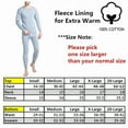 thumbnail image 4 of Men's Winter Fleece Lined Thermal Long Johns 100% Cotton Underwear Top Bottom 2 Pcs Set Gray, 4 of 5